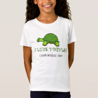 J'Aime Les Tortues Cubes Enfants Personnalisés