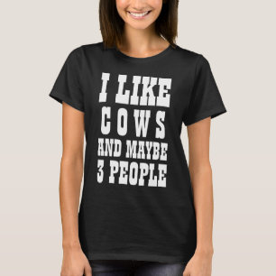 T-shirt J'AIME LES VACHES ET PEUT-ÊTRE 3 PERSONNES