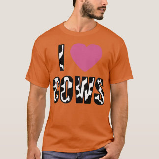 T-shirt J'aime les vaches ferme élevage animal amusant fer
