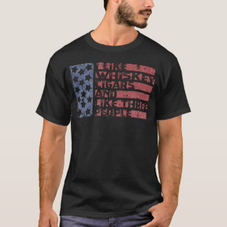 T-shirt J'Aime Les Whiskey Cigars Et Trois Personnes