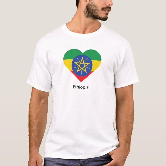 T-shirt J'aime l'Éthiopie (Devant)