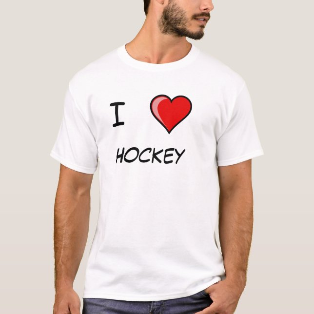 T-shirt J'aime l'hockey (Devant)