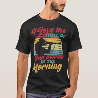 T-shirt J'Aime L'Odeur De Poudre D'Armes À Feu Du Matin