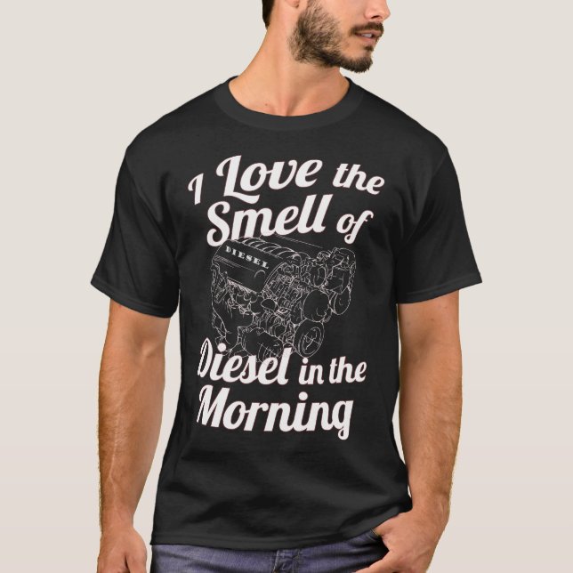 T-shirt J'aime l'odeur du diesel dans le Matin 4X4 DP (Devant)