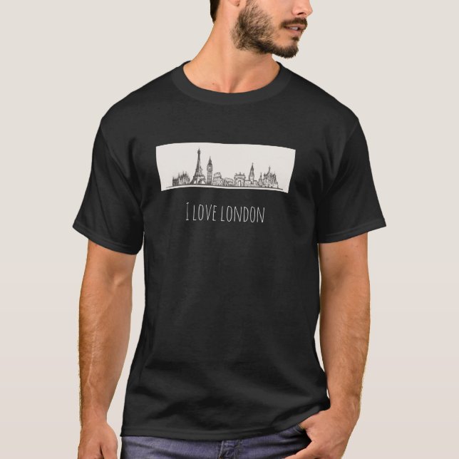 T-shirt j'aime londres (Devant)