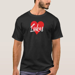 T-shirt J'aime Lukas prénom amour cœur