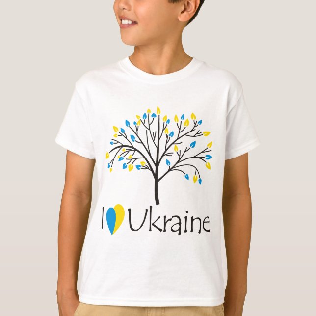 T-shirt J'aime l'Ukraine (Devant)
