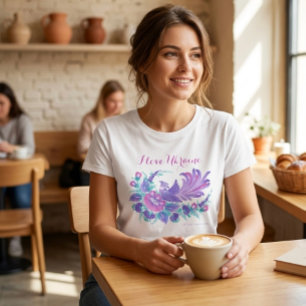 T-shirt J'aime l'Ukraine. Aquarelles d'art de Petrikivka