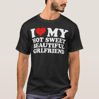 T-shirt J'aime ma belle petite amie GF Je cœur Ma Beaut
