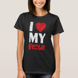 T-shirt J'Aime Ma Bestie Meilleur Ami Pour Toujours Amitié