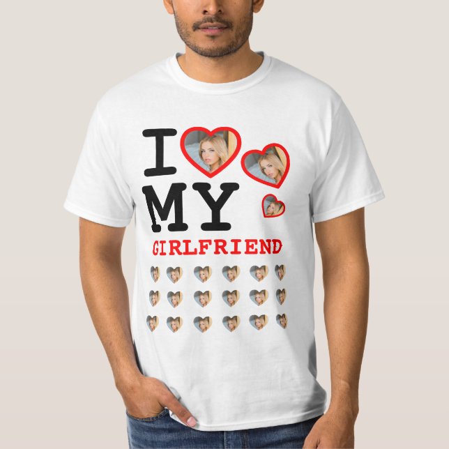 T-shirt J'aime ma chemise de petite amie (Devant)