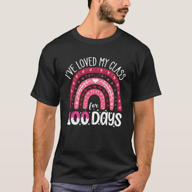 T-shirt J'aime ma classe depuis 100 jours d'école (Devant)
