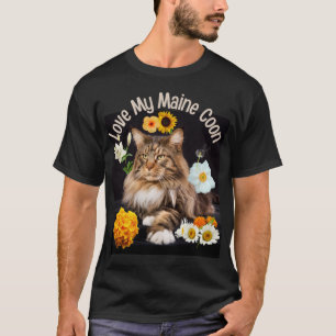 T-shirt J'aime ma conception d'amateur de race de chat Mai