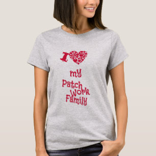 T-shirt J'aime ma famille Patchwork - Eine Liebeserklärung