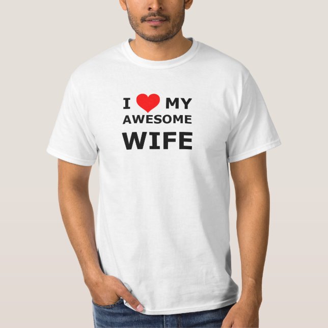 T-SHIRT J'AIME MA FEMME 1 INCONTOURNABLE (Devant)
