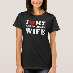 T-shirt J'Aime Ma Femme Argentinienne J'Aime Mon Argentin