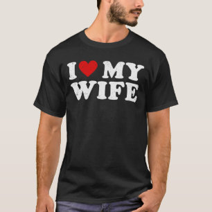 T-shirt J'aime ma femme Cadeau drôle rétro détérioré pour