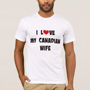 T-shirt J'aime ma femme canadienne