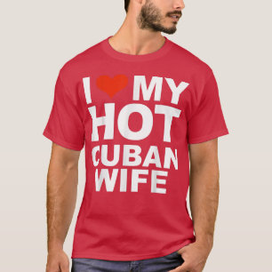 T-shirt J'Aime Ma Femme Cubaine Chaud Mariage Mari Amour