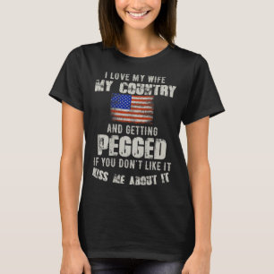 T-shirt J'aime ma femme dans mon pays et je me fais encule