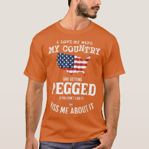 T-shirt J'Aime Ma Femme Dans Mon Pays Et Je Me Fais Piger 