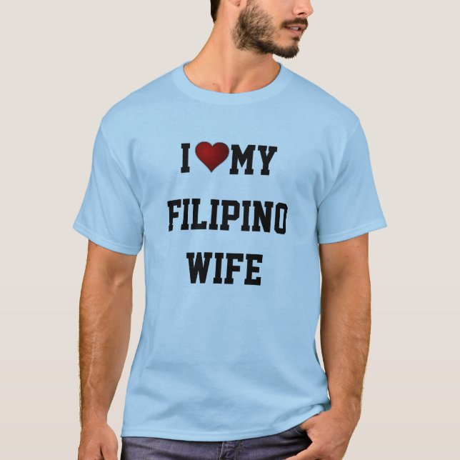 T-SHIRT J'AIME MA FEMME FILIPINO (Devant)