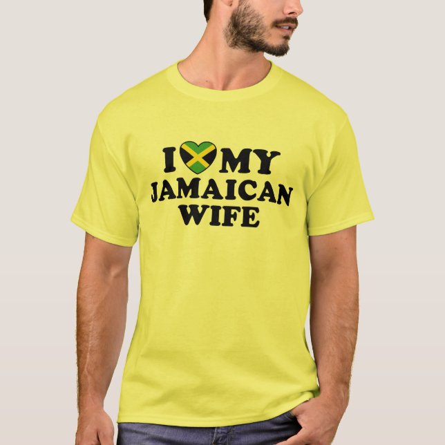 T-shirt J'Aime Ma Femme Jamaïcaine (Devant)