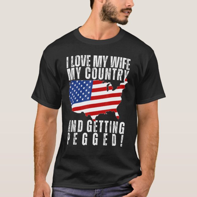 T-SHIRT J'AIME MA FEMME, MON PAYS, ET JE ME FAIS PLAISIR D (Devant)
