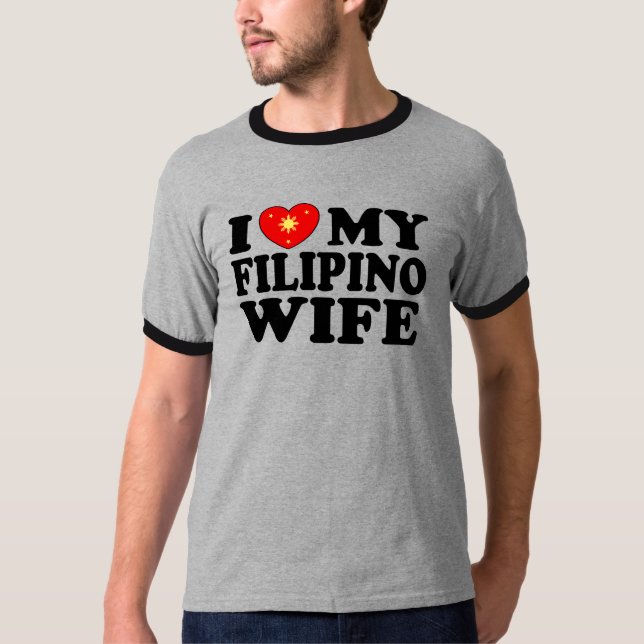 T-shirt J'Aime Ma Femme Philippine (Devant)