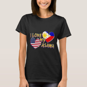 T-shirt J'Aime Ma Femme Philippine Américaine Filipino Asa