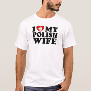 T-shirt J'Aime Ma Femme Polonaise