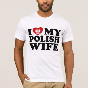 T-shirt J'Aime Ma Femme Polonaise