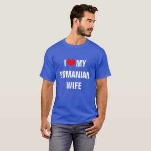 T-shirt J'aime ma femme roumaine