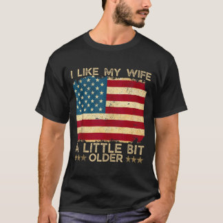 T-shirt J'aime ma femme un peu plus âgée humour pour femme