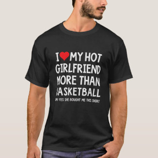 T-shirt J'Aime Ma Fille Chaude Plus Que Le Basketball Boyf