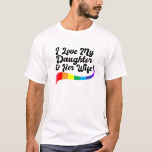 T-shirt J'aime ma fille et sa femme fière parent gay enfan