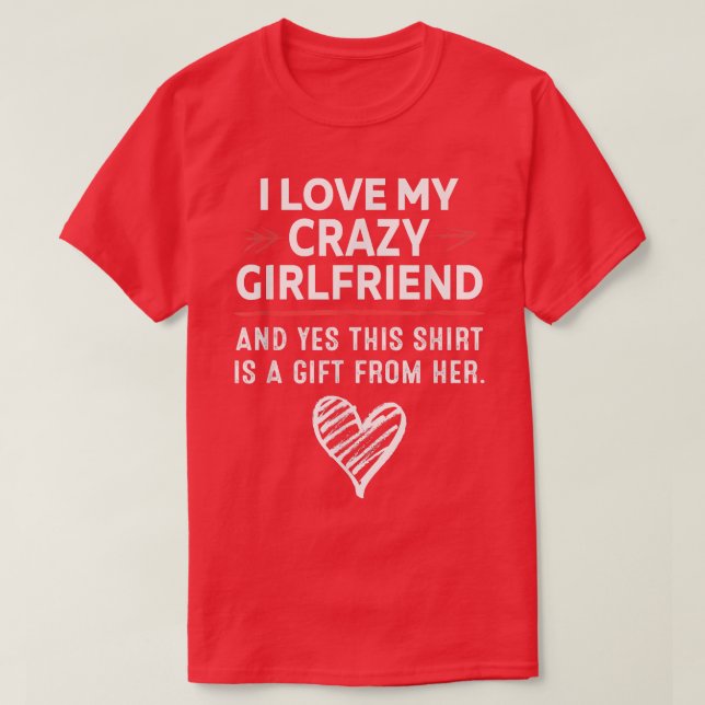 T-shirt J'Aime Ma Fille Fou ami Petit ami Valentines Da (Design devant)