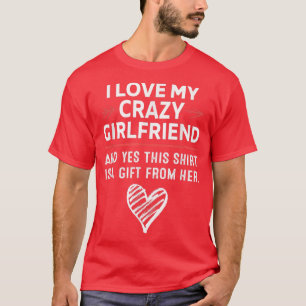 T-shirt J'Aime Ma Fille Fou ami Petit ami Valentines Da