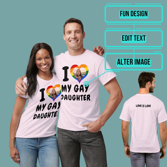 T-shirt J'aime ma fille gay (Please enjoy our LGBTQ+ ally products)