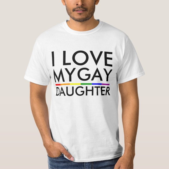 T-SHIRT J'AIME MA FILLE GAY (Devant)
