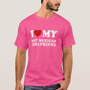 T-shirt J'Aime Ma Fille Mexicaine Chaude Je Coeur Mon Gi C