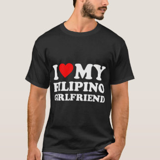 T-shirt J'Aime Ma Fille Philippine Je Coeur Ma Fille Chaud