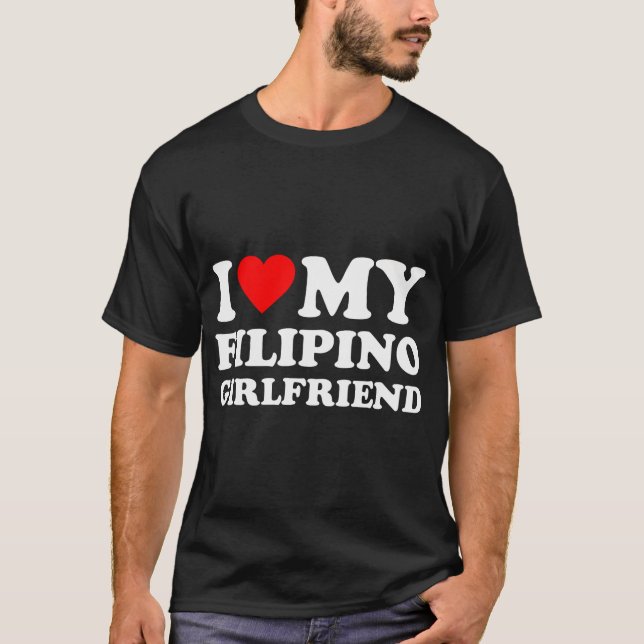 T-shirt J'Aime Ma Fille Philippine Je Coeur Ma Fille Chaud (Devant)