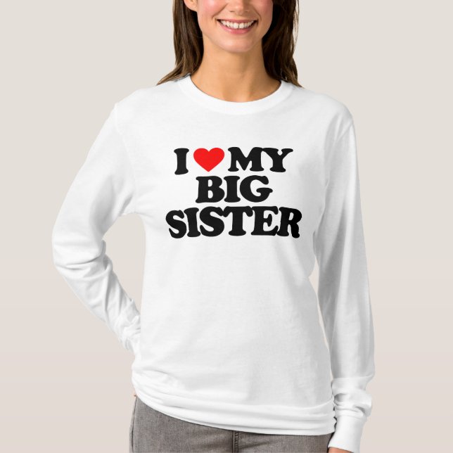 T-SHIRT J'AIME MA GRANDE SOEUR (Devant)