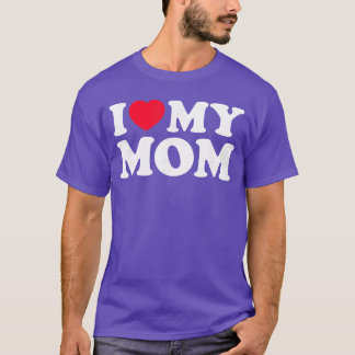 T-shirt J'aime ma maman hommes femmes je cœur ma maman 202