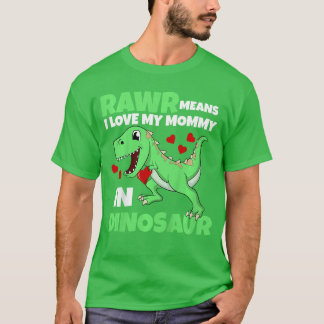 T-shirt J'aime ma maman Rawr Dinosaur Maman Fête des Mères