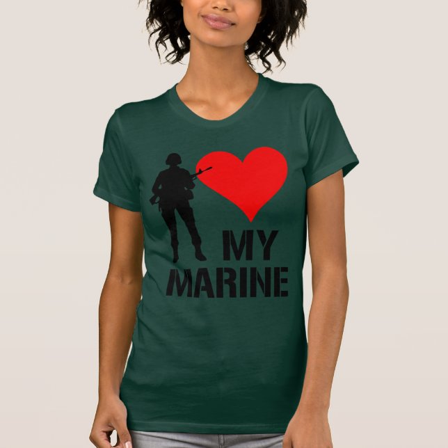 T-shirt J'aime ma marine (Devant)