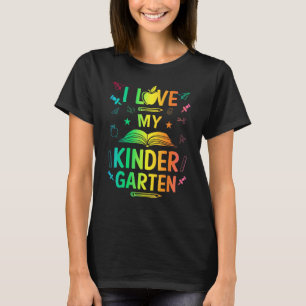 T-shirt J'Aime Ma Maternelle De Retour À L'École Étudiant