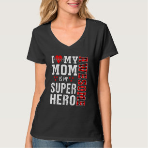 T-shirt J'Aime Ma Mère Awesome Est Mon Match De Famille Su