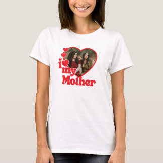 T-shirt J'aime ma mère Photo de la fête des mères
